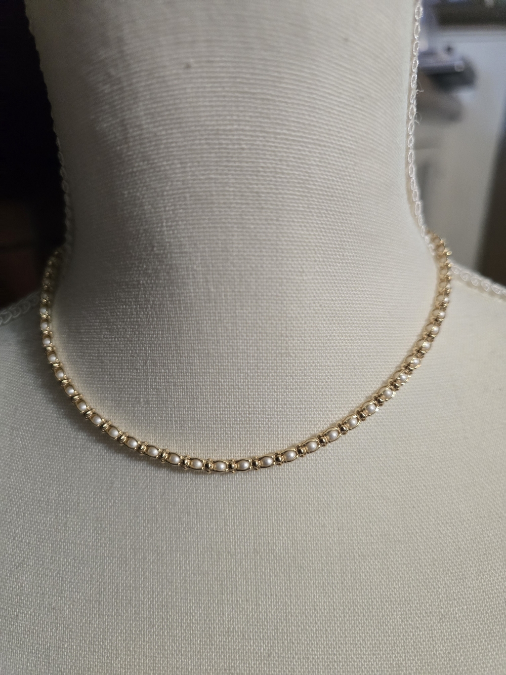 Gold Freshwater Pearl Necklace